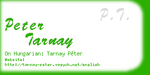 peter tarnay business card